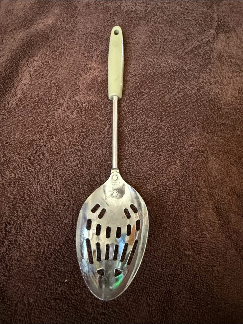 Ecko Unlimited Ivory-Style Handle Stainless Steel Slotted Serving Spoon